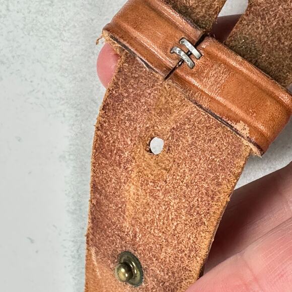 VTG Rockmount Ranch Wear Belt Womens 28 Brown Hand-Tooled Southwestern Aztec - Picture 9 of 11